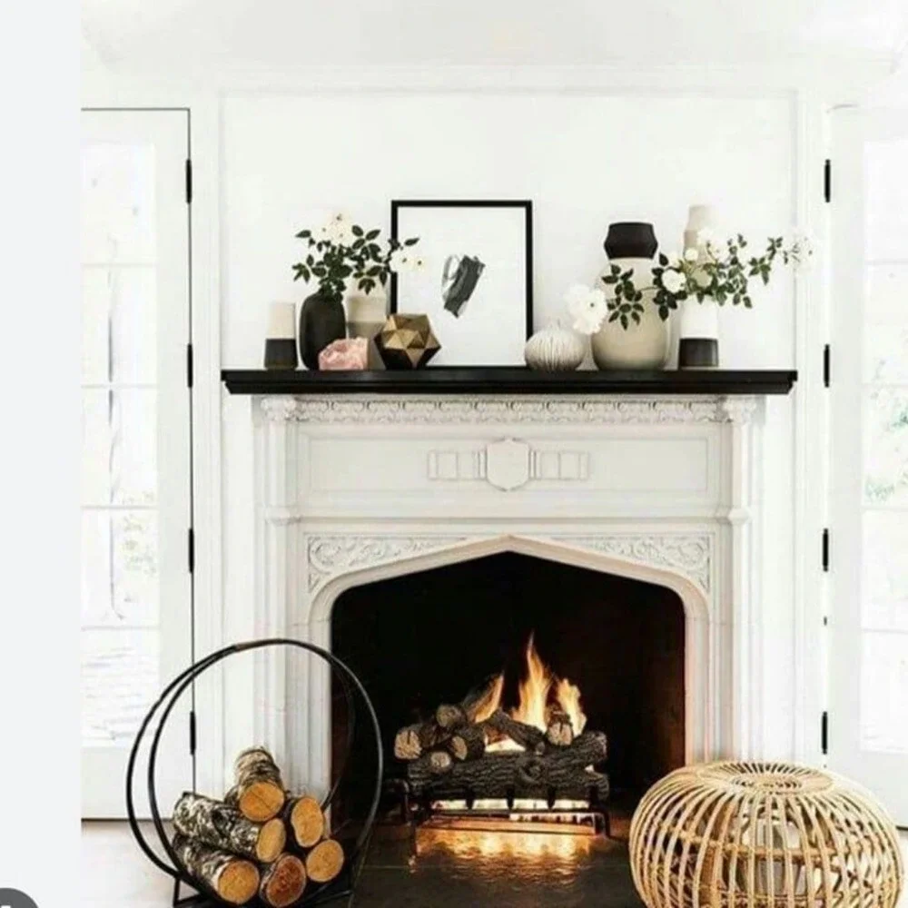 Gorgeous Vintage 3-Piece FIREPLACE TOOL Set Shovel, Base, and Brush